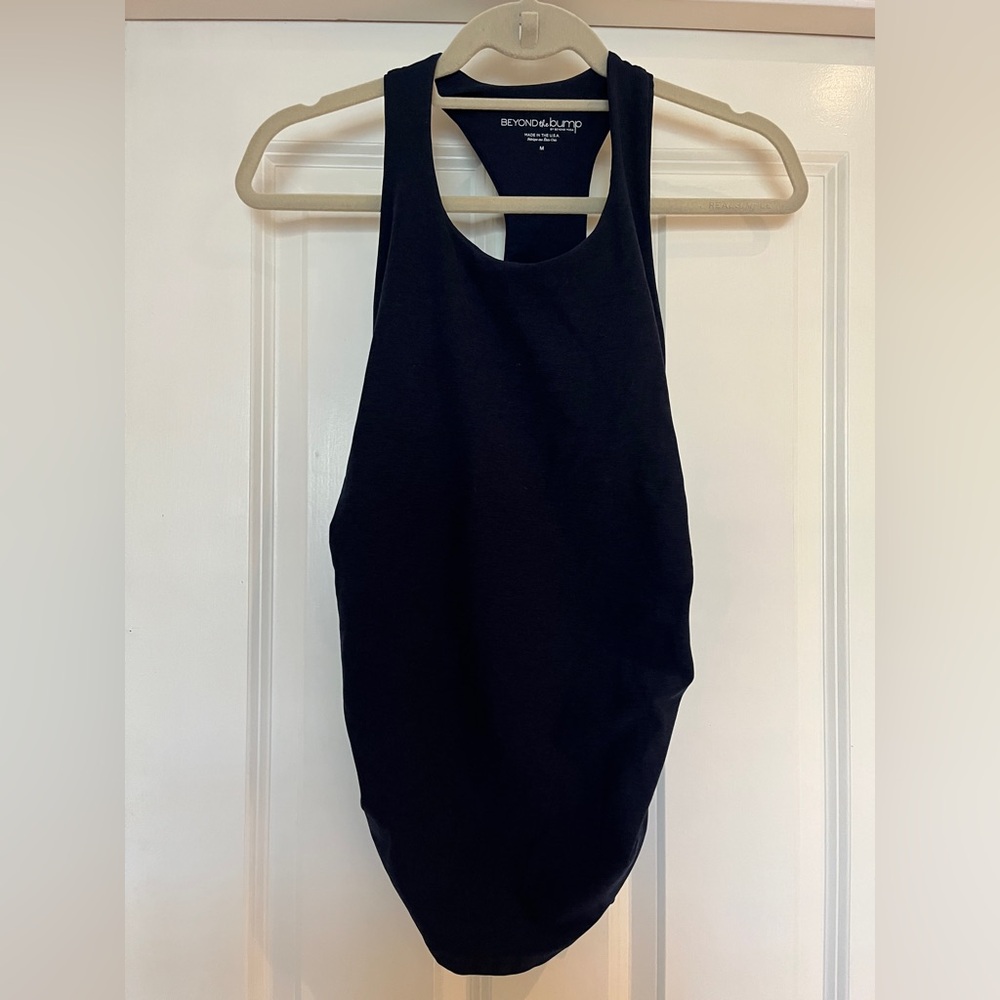Beyond the Bump Black Racerback Maternity Tank Top